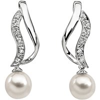 Orecchini Comete Donna in Oro bianco Diamante 0.06 Ct ORP400 - ORP400
